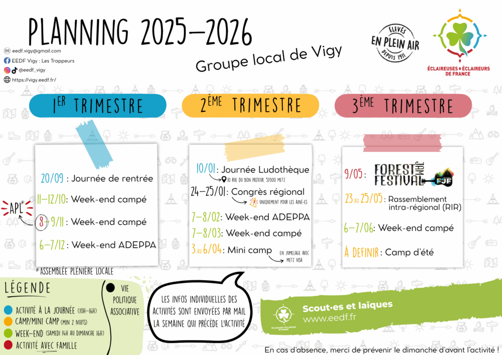 Calendrier 2025-2026
